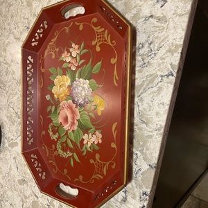 Vintage tray Hand Painted By Pilgrim Art